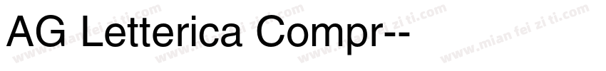 AG Letterica Compr-字体转换